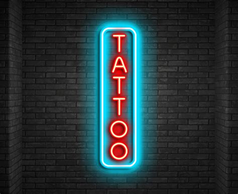 Neon sign tattoos example