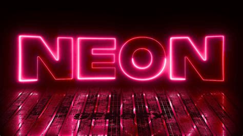 Neon text animation