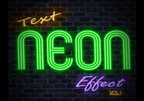 Neon Text Effect Template