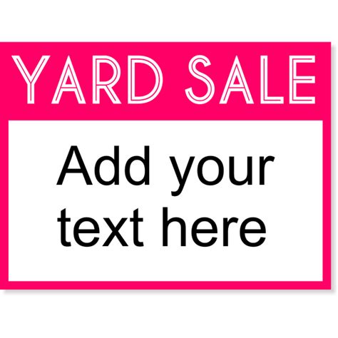 Neon Yard Sale Sign