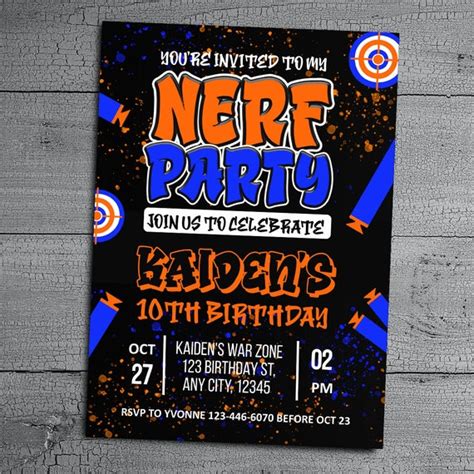 Nerf Arena Invitation