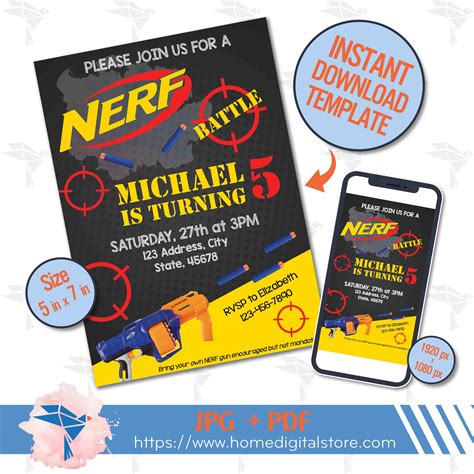 Nerf Blaster Invitation