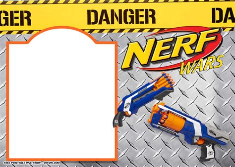 Nerf Gun Template for Kids