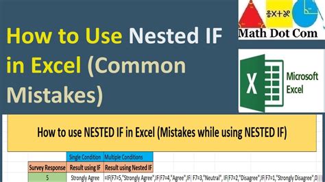 Nested IF Functions Common Mistakes in Google Sheets