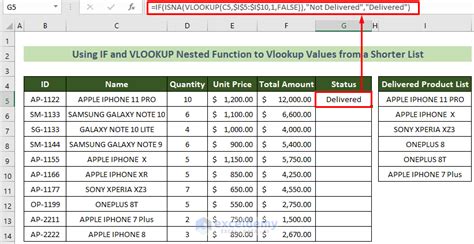 Nested IF Lookup Example