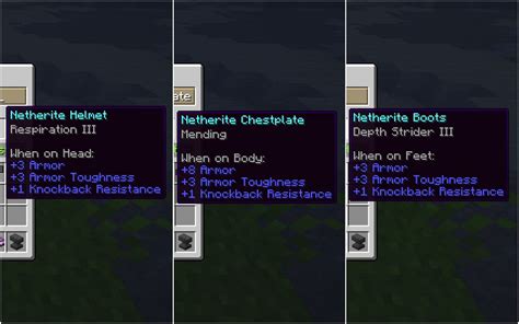 Netherite Armor Enchantments