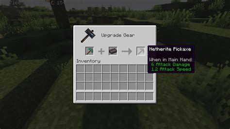 Netherite axe upgrade in Minecraft