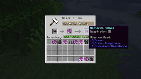 Netherite enchanting in Minecraft