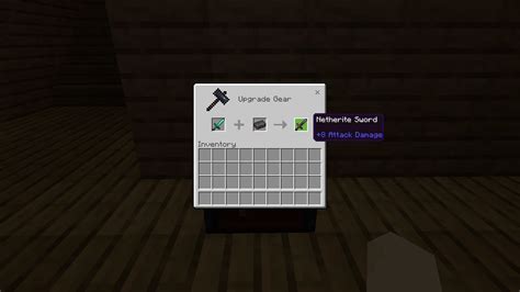 Netherite sword upgrade in Minecraft