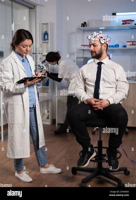 Neurologist in a lab