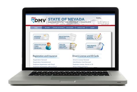 Nevada DMV Website