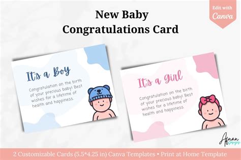 New Baby Congratulations Card Template