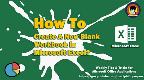 Creating a new blank workbook in Excel