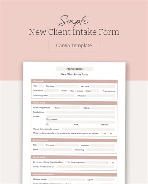 New client form template best practices