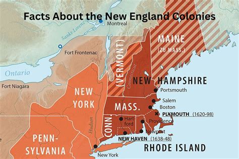 A map of the New England colonies