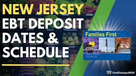 New Jersey food stamp benefits deposit schedule