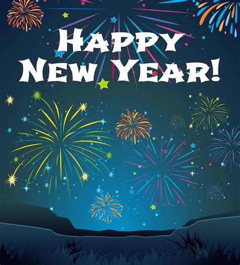 New Year's card template in Photoshop