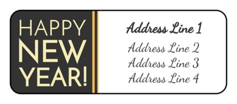 New Year Mailing Label Templates