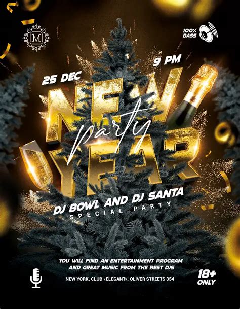 New Year Party Flyer Template