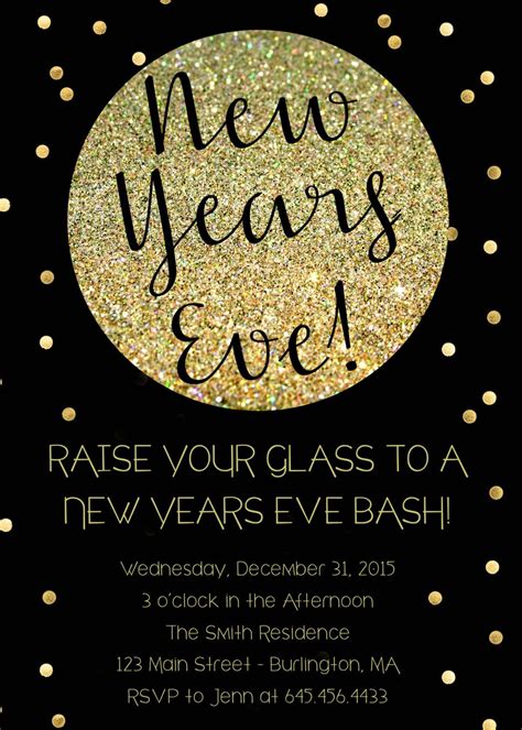 New Year's Eve invitation template