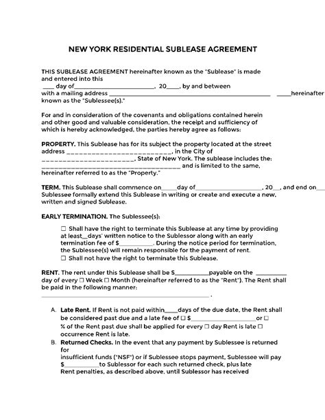 Frequently Asked Questions about Free Lease Templates in New York