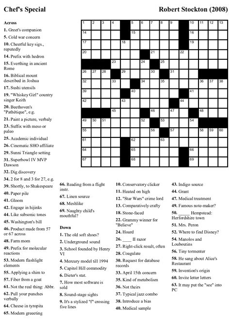 New York Times Daily Crossword Puzzle