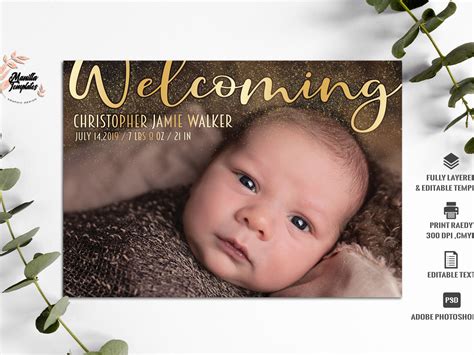 Newborn Baby Announcement Cards