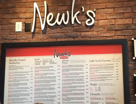 Newks Menu Options