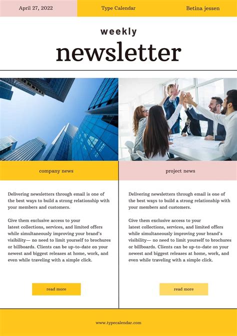 Example of an Effective Newsletter with Tri Fold Template Design