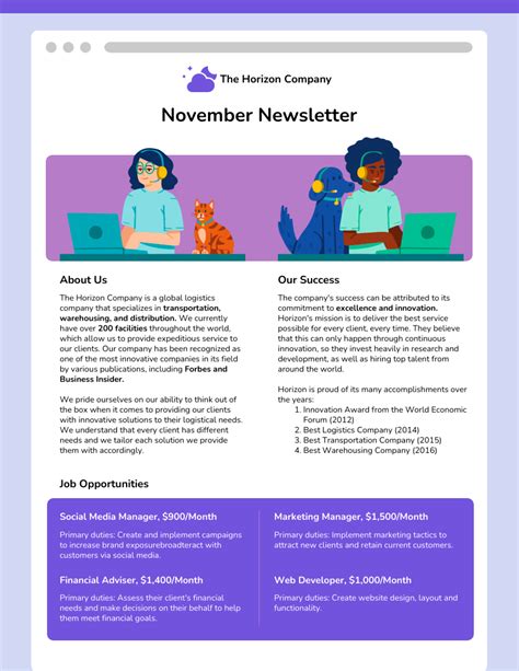 Newsletter Ideas