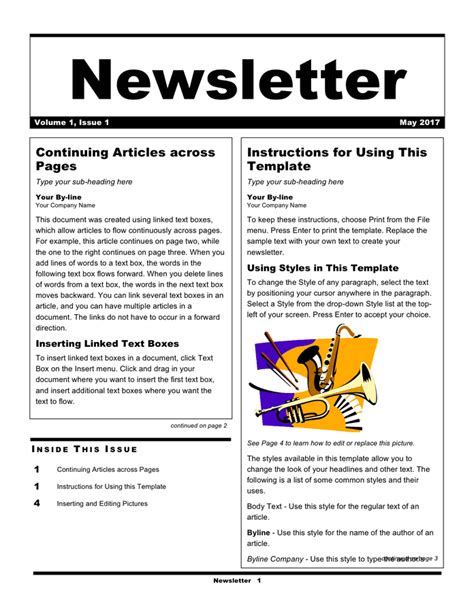 Business Newsletter Template