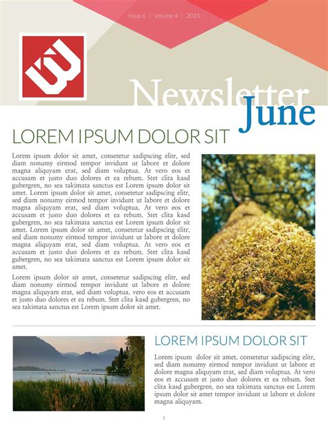 Example of a Tri Fold Template Design for Newsletters