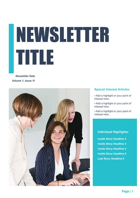 Example of a Tri Fold Template Design for Newsletters