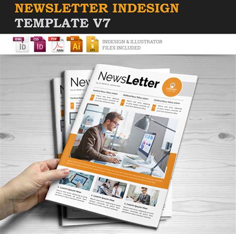 Choose a newsletter template in InDesign