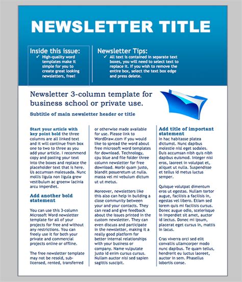 Newsletter Template in Microsoft Word