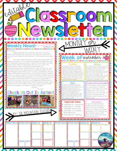 Newsletter Templates for Teachers