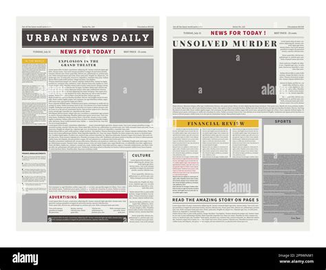 Newspaper Template Headers