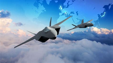 Illustration of next-gen fighter jets in formation