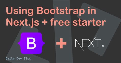 Next.js and Bootstrap logo