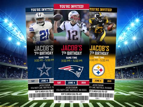 NFL Football Ticket Template