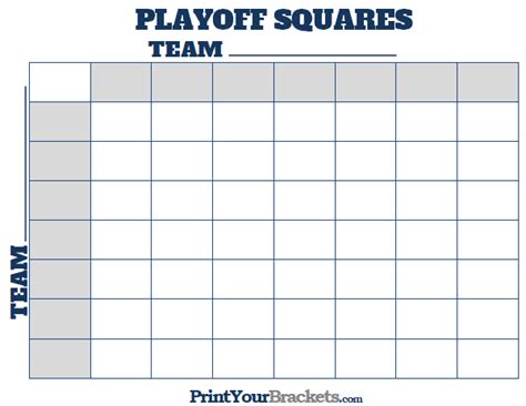 NFL Playoff Bracket Squares Pool