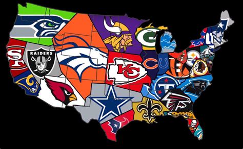 NFL Team Territories Map