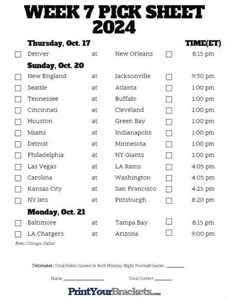 NFL Week 10 Schedule Image 7