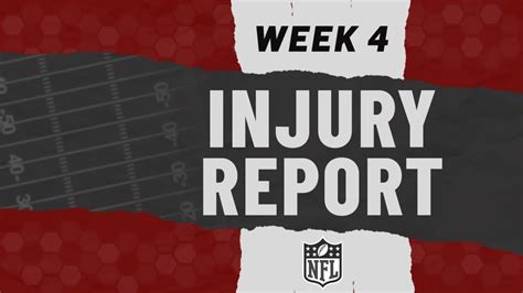 NFL Week 4 Injury Report