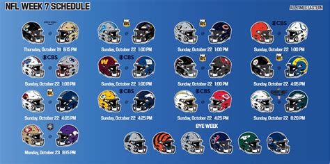 NFL Week 7 Schedule to Print