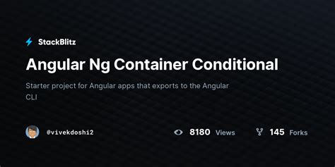 Ng Container Conditional Rendering