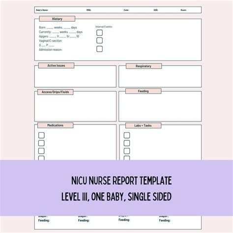 NICU Report Template 1