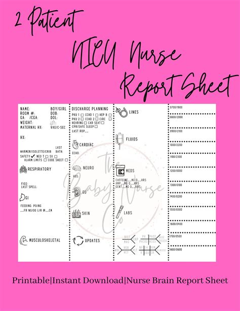 NICU Report Template 8