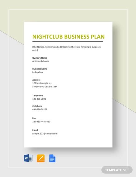 Nightclub Business Plan