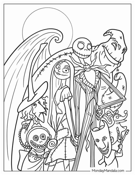 Free Nightmare Before Christmas Coloring Pages to Print